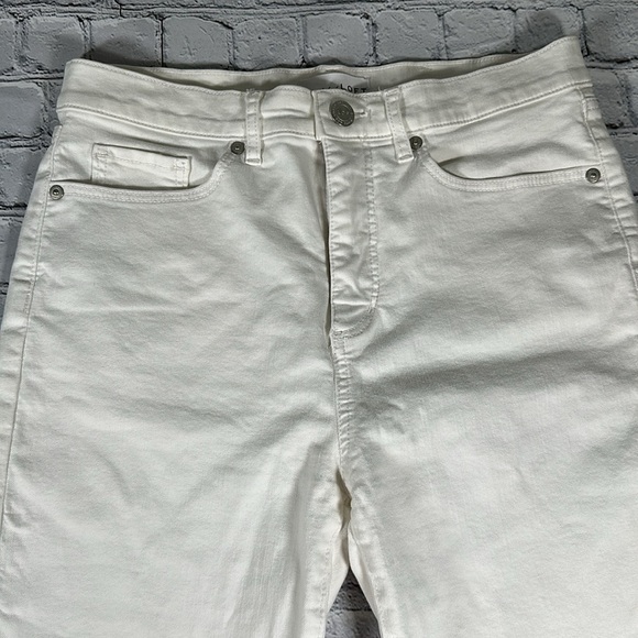 LOFT High Waist Short Bermuda Shorts Lot of 2 pairs size 8 /29 Blue White Denim - Picture 8 of 16